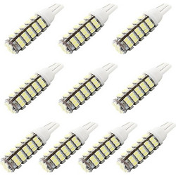 10 PCS T10 DC12V / 1.5W / 6500K / 75LM Car Clearance Lights Reading Lamp with 68LEDs SMD-3020 Lamp Beads (OEM)