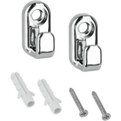 Σετ 2 Γάντζοι Πλαστικοί Ασημί Mallorca Metaltex 404990