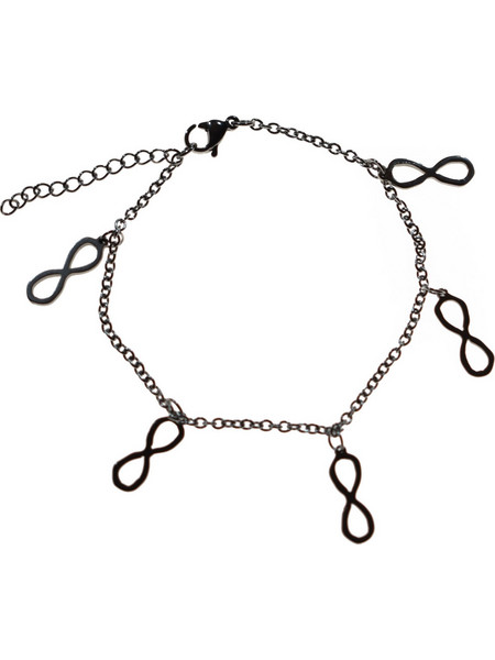 Βραχιόλι ατσάλινο (stainless steel) σε ασημί χρώμα και σχέδιο άπειρο BZ-BR-00236