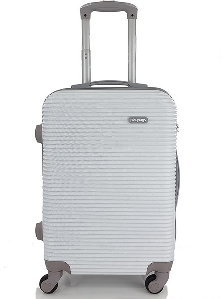 Playbags Collection PS010-20 Βαλίτσα Καμπίνας 55x35x20cm με 4 Ρόδες Λευκή