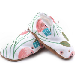 TiTot Baby Run Παιώνια Crawl Βρεφικά Slip Ons Αγκαλιάς Λευκά