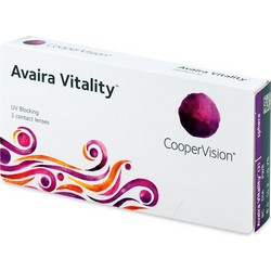 Cooper Vision Avaira Vitality Μηνιαίοι Φακοί Επαφής Σιλικόνης Υδρογέλης με Φίλτρο UV 3τμχ