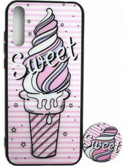 GlassCase ΘΗΚΗ ΠΛΑΤΗΣ ΜΕ POP HOLDER για IPHONE X- Sweet