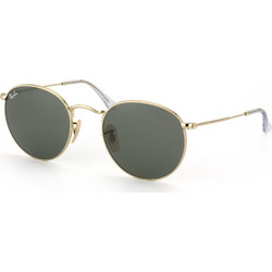 Ray-Ban RB3447 001/50 Ανδρικά Γυαλιά Ηλίου Στρογγυλά Μεταλλικά Χρυσά με Μαύρο Polarized Φακό
