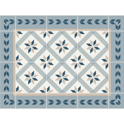 Contento Matteo Σουπλά Βινυλίου 40x30 Ρετρό Πλακάκι Classic - Μπλε-Κρεμ