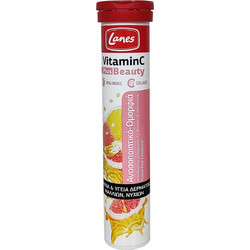 Lanes Vitamin C Plus Beauty 500mg Pink Lemonade 20 Αναβράζοντα Δισκία