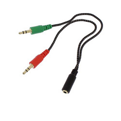 Stereo Splitter Gold Plated Ήχου 2 x 3.5mm jack Aρσενικά σε 3.5mm jack Θηλυκό 21cm FO-S036 FOYU