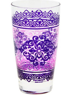 Cerve Σετ Ποτήρια Νερού Γυάλινα Charme Fuxia 400ml 3τμχ M64920