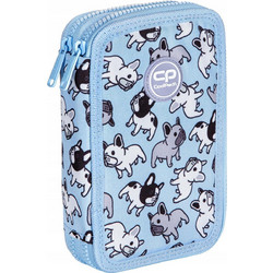 CoolPack Jumper 2 Cute Bulldogs Κασετίνα Γεμάτη με 2 Θήκες Μπλε D066333