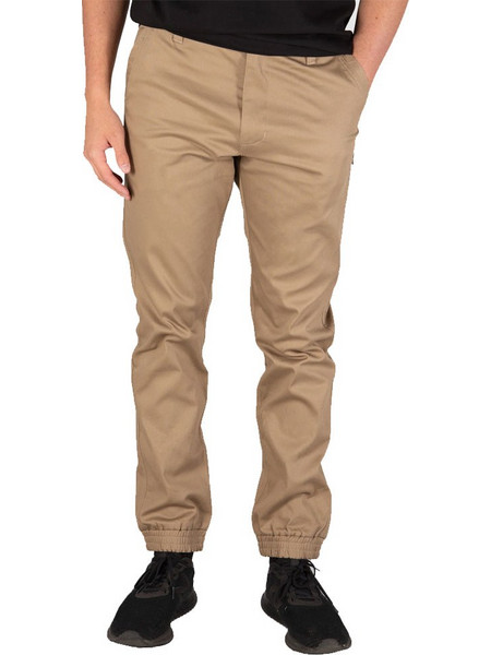 Unit Ανδρικό Παντελόνι Joggers Ελαστικό Κανονική Εφαρμογή Μπεζ 201119001