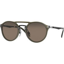 Persol PO3264S 1103/R5 Γυναικεία Γυαλιά Ηλίου Στρογγυλά Κοκάλινα Μαύρα με Γκρι Polarized Φακό