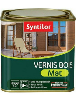 Syntilor Vernis Bois Βερνίκι Ξύλου Νερού Ματ Διάφανο 0.5lt