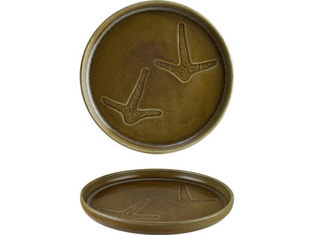 Bonna Πιάτα Ρηχά Πορσελάνης Terra Prints 25cm 6τμχ