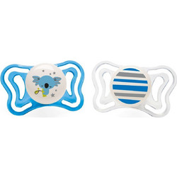 Chicco PhysioForma Light Ανατομικές Ορθοδοντικές Πιπίλες Σιλικόνης Νυκτός 6-16m Κοάλα Ριγέ Μπλε 2τμχ