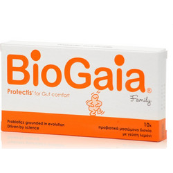 BioGaia Protectis Family Lemon Προβιοτικά 10 Μασώμενα Δισκία