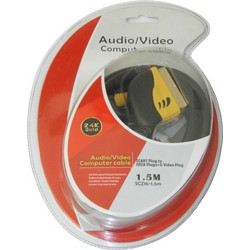 DM SCZ16 καλώδιο SCART σε 2x RCA 1x S-Video M/M/M 1.5m APV1016-Z-1.5