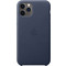 Apple Leather Case Midnight Blue (iPhone 11 Pro Max)