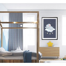 ΠΑΙΔΙΚΗ ΑΦΙΣΑ SLEEPY ELEPHANT 48282 (PVC/PLEXIGLASS ΜΑΥΡΗ ΚΟΡΝΙΖΑ ΜΕ ΠΛΑΙΣΙΟ) 20x30cm
