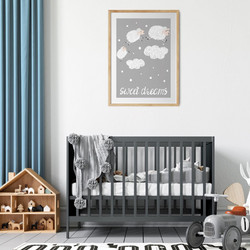 ΠΑΙΔΙΚΗ ΑΦΙΣΑ SWEET DREAMS 48269 (PVC/PLEXIGLASS ΦΥΣΙΚΟ ΞΥΛΟ ΜΕ ΠΛΑΙΣΙΟ) 30x40cm