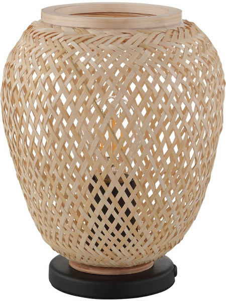 Eglo Dembleby Πορτατίφ Ε27 Μπεζ Μαύρο Φ20xΥ25cm