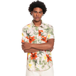Quiksilver Garden Path Ανδρικό Πουκάμισο Βαμβακερό Φλοράλ Κοντομάνικο Κανονική Γραμμή Λευκό Πολύχρωμο EQYWT04286-MDD6