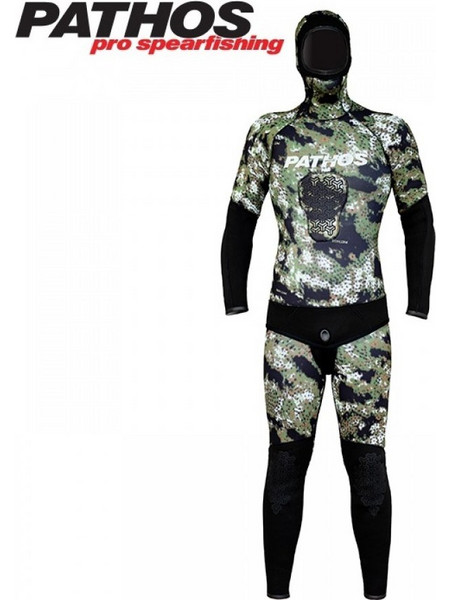 Pathos Medi Camo Ολόσωμη Στολή Κατάδυσης Ξυρισμένη Neoprene με Επιστήθιο για Ψαροντούφεκο 7mm