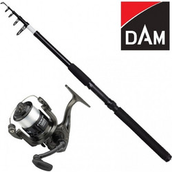 Dam Tele Set Spinning + Dam 3000 Σετ Καλάμι Ψαρέματος για Spinning Τηλεσκοπικό 2.7m με Μηχανισμό 10-30gr