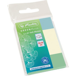 Pagemarker - Σελιδοδείκτες Αυτοκόλλητοι Greenline 20x50mm Herlitz 4x40Φ