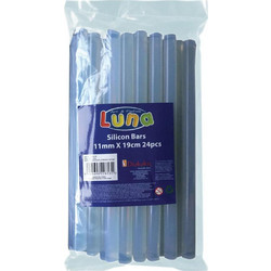 Μπάρες Σιλικόνης Διαφανείς 11mm-19cm Luna 24τεμ