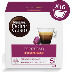 Nescafe Κάψουλες Espresso Decaffeinato Συμβατές με Μηχανή Dolce Gusto 16τμχ
