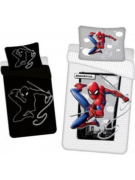 Σετ Παπλωματοθήκη Jerry Fabrics Spiderman 140*200 εκ. + Μαξιλαροθήκη 70*90εκ. (Lightning in the Dark) (028438)