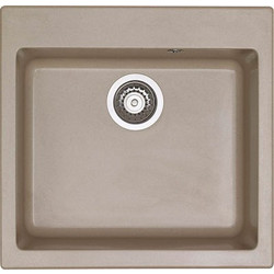 Sanitec Classic 339 Ένθετος Νεροχύτης Γρανίτη Ματ Granite Taupe 50x50cm