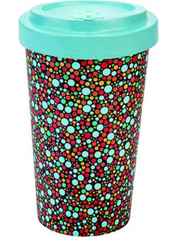 Well Ποτήρι Bamboo με Καπάκι Fusion Blue 500ml