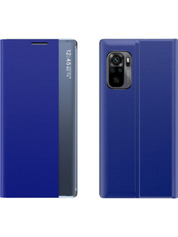 Sleep Case Bookcase Type Case with Smart Window for Xiaomi Redmi K40 Pro+ / K40 Pro / K40 / Poco F3 blue