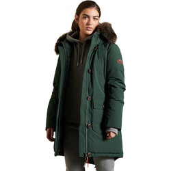 Superdry Γυναικείο Μπουφάν Χειμωνιάτικο Softshell Μακρύ Πράσινο W5011037A-VZ7