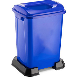 Κάδος Ανακύκλωσης 50lt με Πλαστική Βάση 42.5x35x60cm με Άνοιγμα 23.7x18.7cm στο Καπάκι Πλαστικός 2.07kg Μπλε