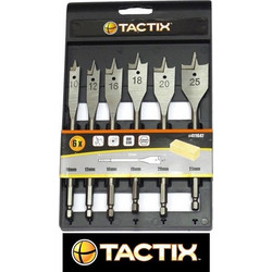 Σετ 6τεμ Τρυπάνια Ξύλου Φτερού TACTIX 411647