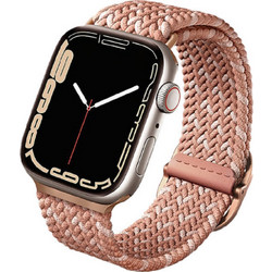 Uniq Aspen Braided Λουράκι Υφασμάτινο Pink / Citrus Pink (Apple Watch 38 / 40 / 41mm)