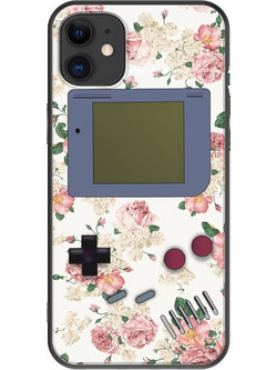 Θήκη Floral Gameboy iPhone 11 Black TPU (Μαύρη Σιλικόνη)