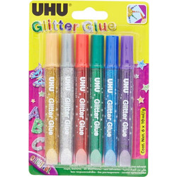 UHU Glitter Glue Κόλλα για Χειροτεχνίες 6X10ml