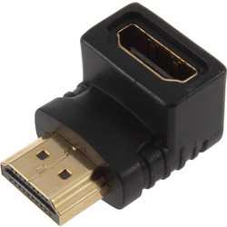 DeTech Αντάπτορας HDMI F - HDMI M Γωνία - Μαύρο