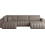PoliHome Bonita Καναπές σε Σχήμα Π 350x170x85cm 162295029