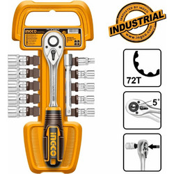 Επαγγελματικό Σετ Καρυδάκια Ingco (HKTS14122) - 1/4'' - 12τμχ HKTS14122