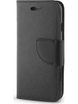 PU Magnetic Book Stand Case iPhone 11 Μαύρη