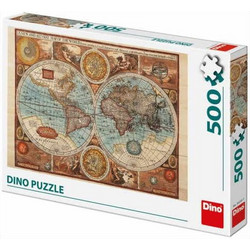 Puzzle Dino Χάρτης του Κόσμου 500 Κομμάτια