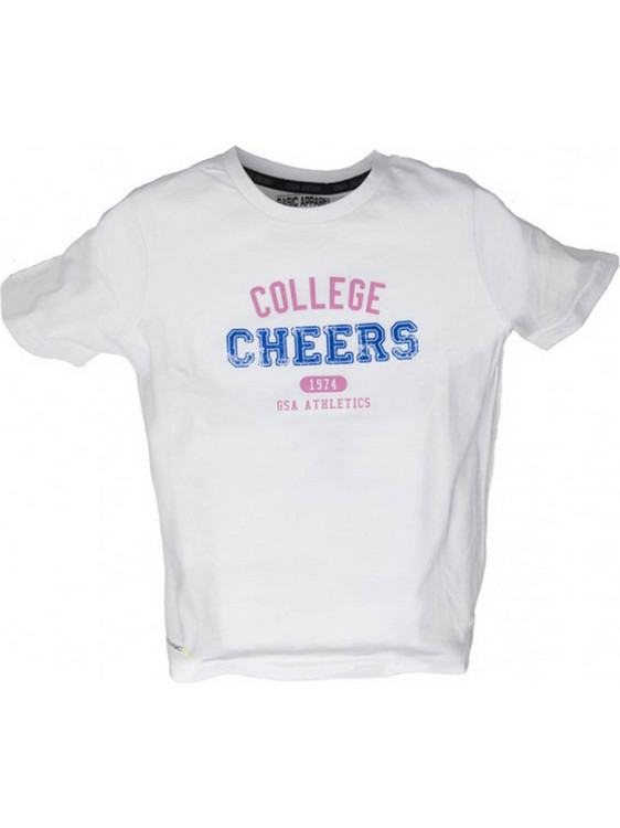 GSA Παιδικό T-Shirt Κοντομάνικο Λευκό 88-3713