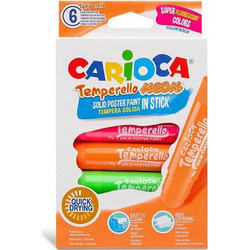 Carioca Temperello Stick Neon Κηρομπογιές Σετ 6τμχ