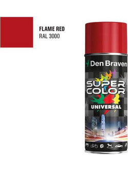 Den Braven Super Color Universal Σπρέι Βαφής Flame Red Gloss 400ml