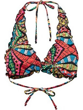 Only Gianna Bikini Top Τριγωνάκι Πολύχρωμο 15251614