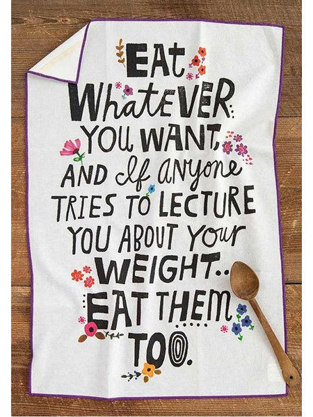 Πετσέτα κουζίνας eat whatever natural life (HTWL040)
